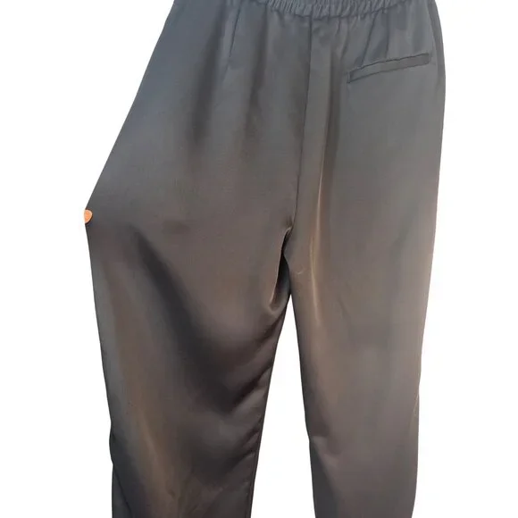 2/$30 Zara Womens Black Jersey Pants Large Elastic Waist - Picture 15 of 16